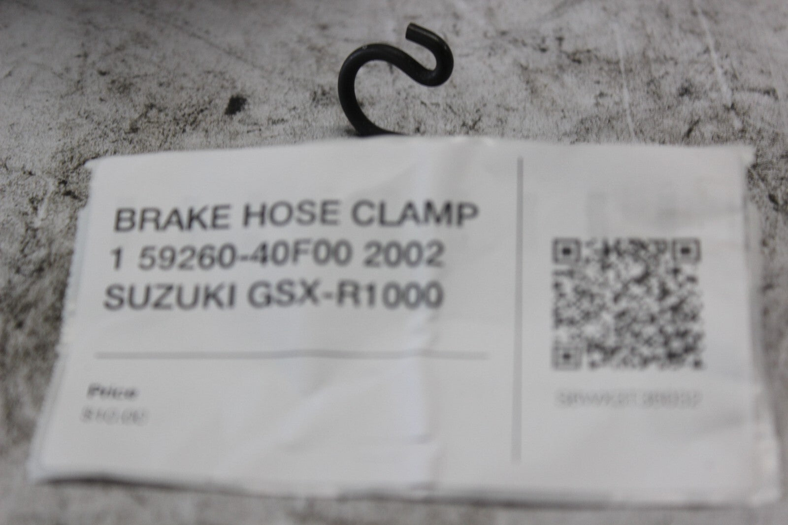 BRAKE HOSE CLAMP 1 59260-40F00 2002 SUZUKI GSX-R1000
