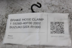 BRAKE HOSE CLAMP 1 59260-40F00 2002 SUZUKI GSX-R1000