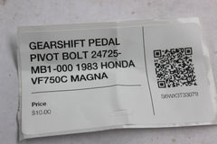 GEARSHIFT PEDAL PIVOT BOLT 24725-MB1-000 1983 HONDA VF750C MAGNA