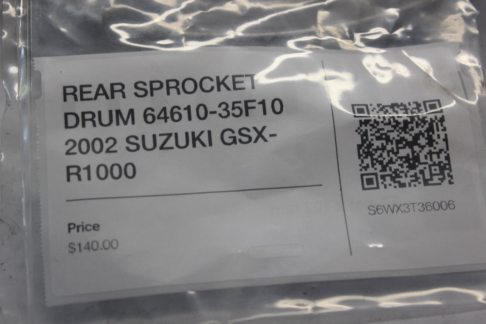 REAR SPROCKET DRUM 64610-35F10 2002 SUZUKI GSX-R1000