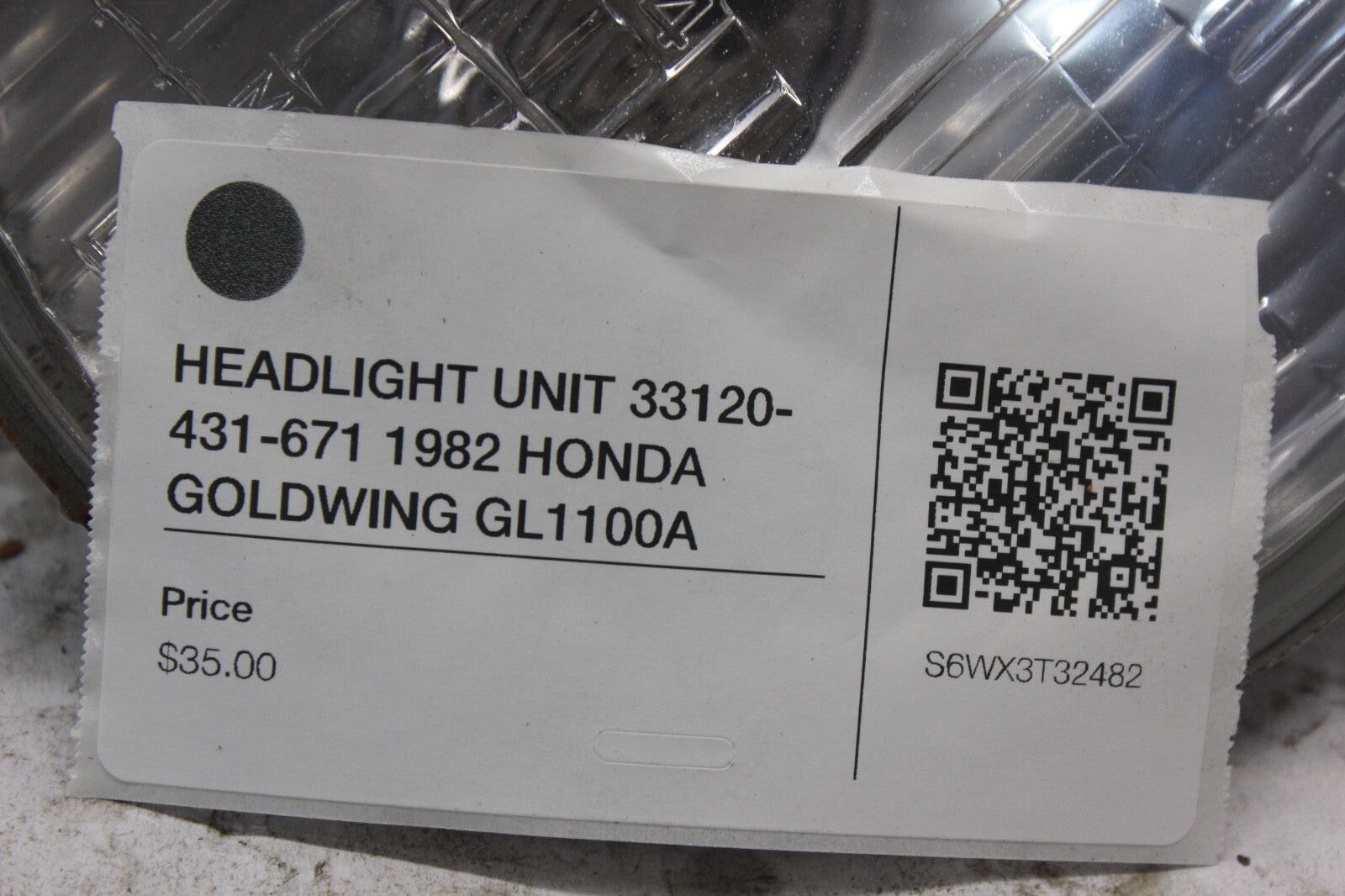 HEADLIGHT UNIT 33120-431-671 1982 HONDA GOLDWING GL1100A