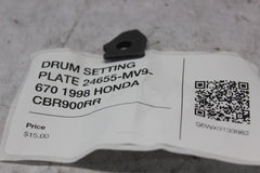 DRUM SETTING PLATE 24655-MV9-670 1998 HONDA CBR900RR