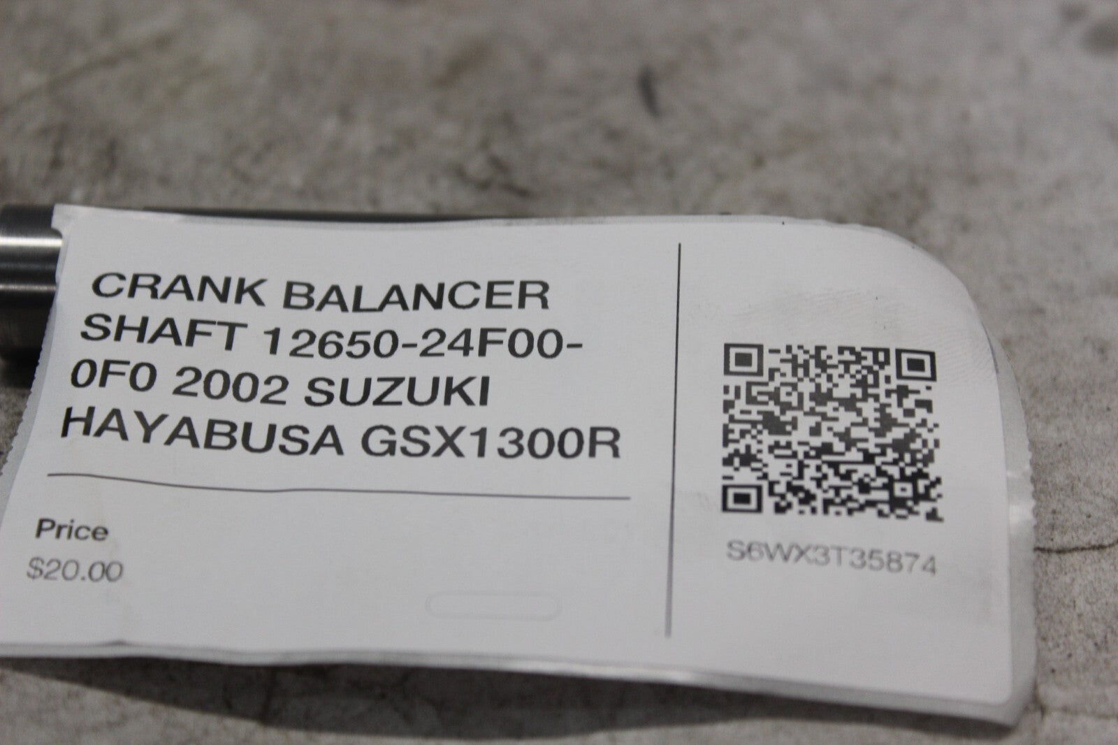 CRANK BALANCER SHAFT 12650-24F00-0F0 2002 SUZUKI HAYABUSA GSX1300R