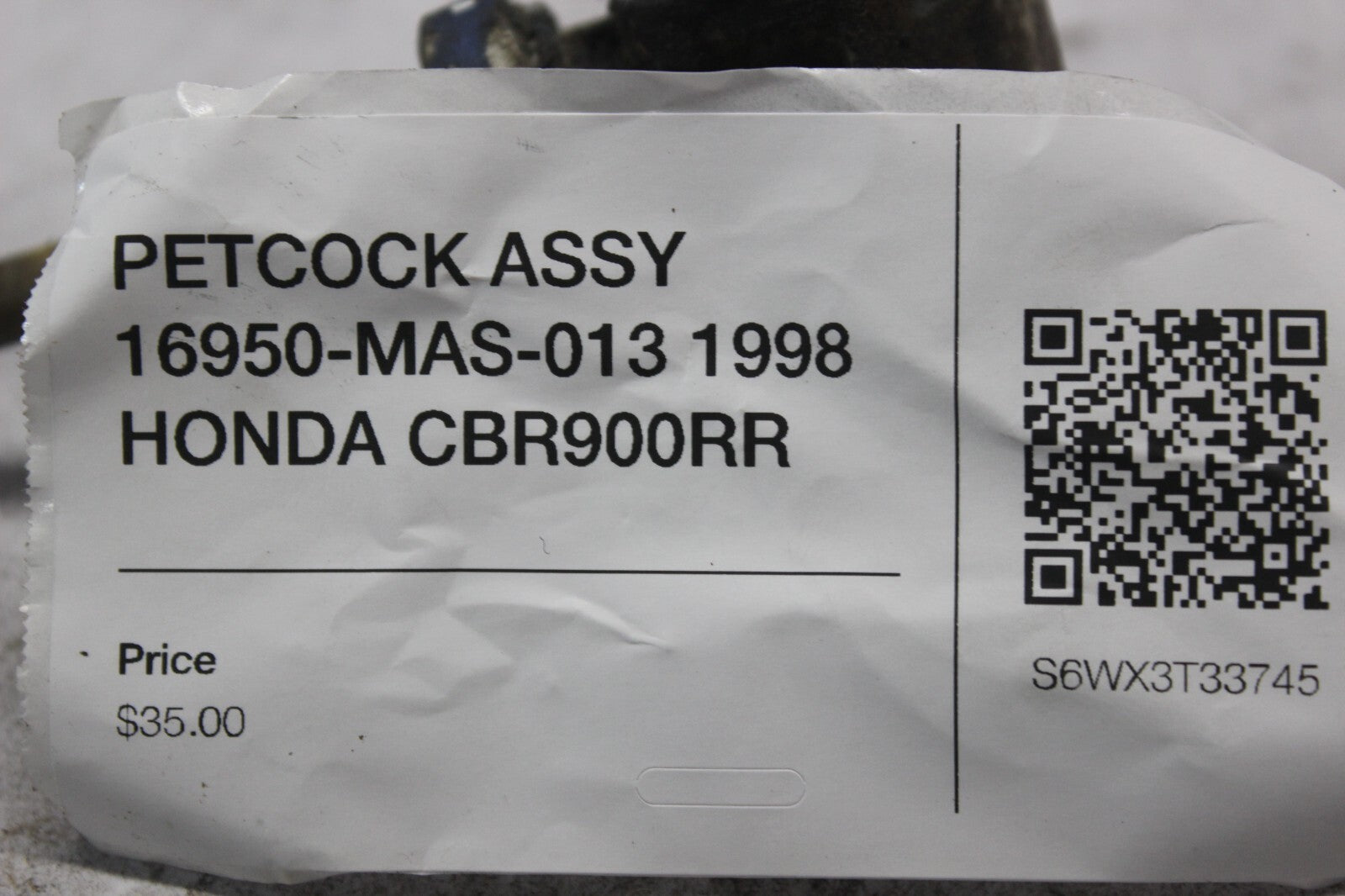 PETCOCK ASSY 16950-MAS-013 1998 HONDA CBR900RR
