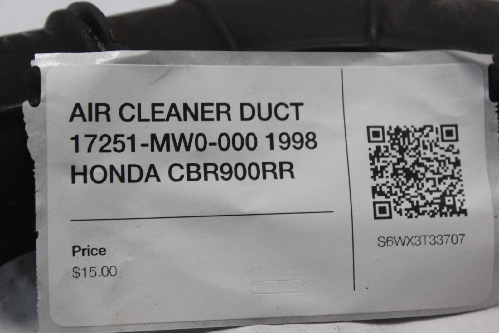 AIR CLEANER DUCT 17251-MW0-000 1998 HONDA CBR900RR