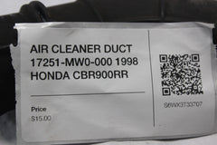 AIR CLEANER DUCT 17251-MW0-000 1998 HONDA CBR900RR