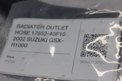 RADIATOR OUTLET HOSE 17852-40F10 2002 SUZUKI GSX-R1000