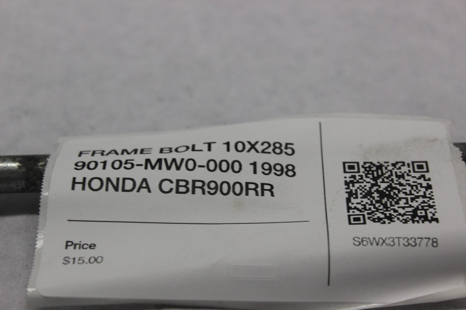 FRAME BOLT 10X285 90105-MW0-000 1998 HONDA CBR900RR