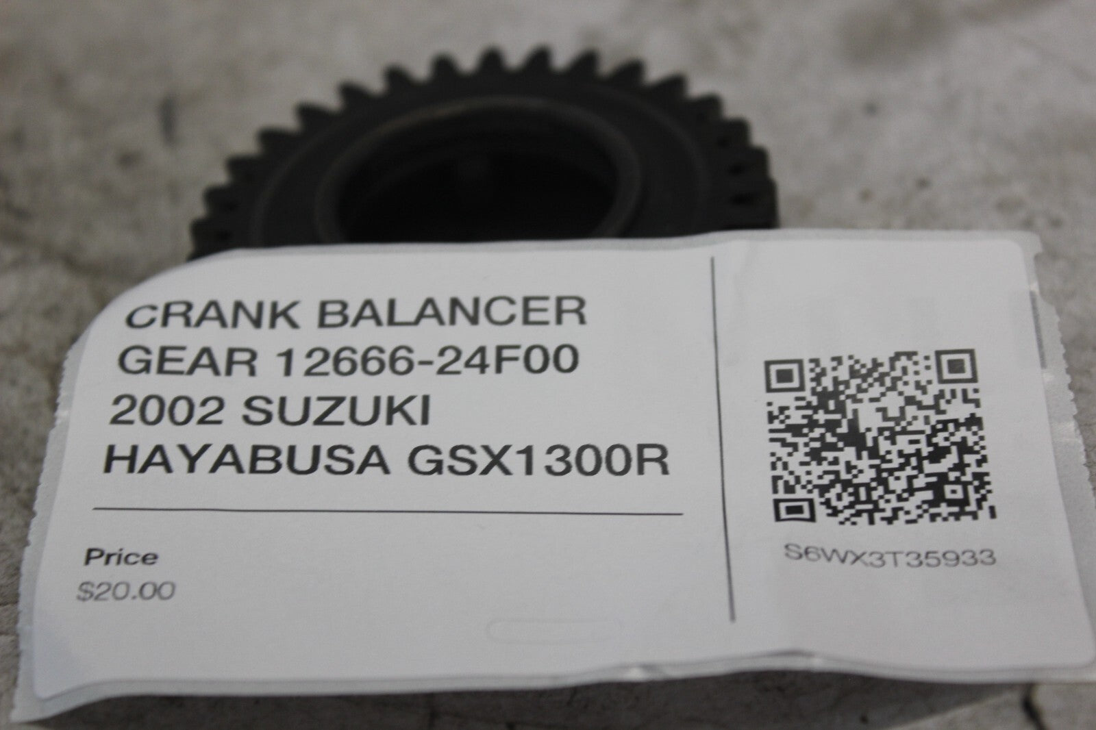 CRANK BALANCER GEAR 12666-24F00 2002 SUZUKI HAYABUSA GSX1300R