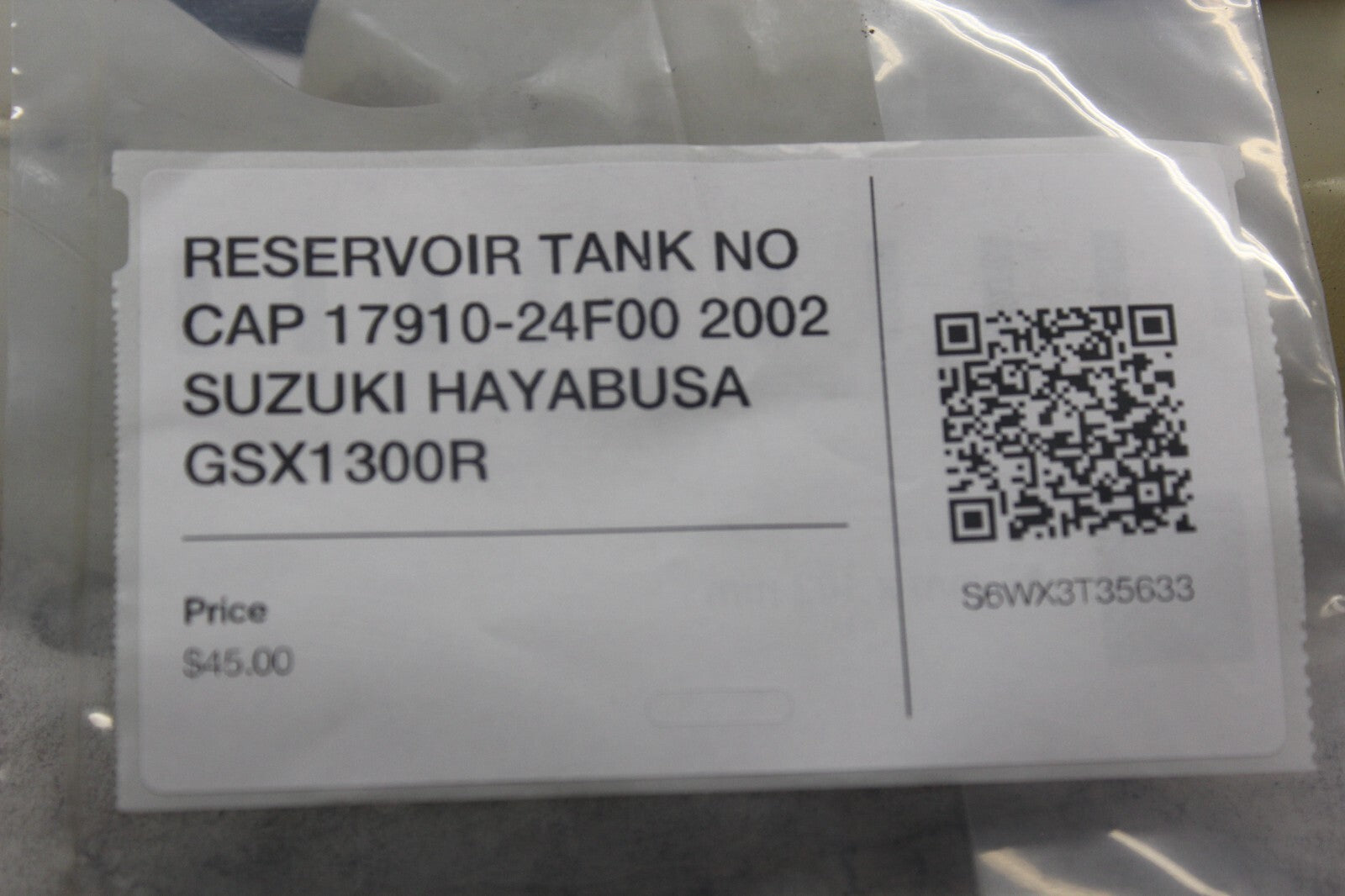RESERVOIR TANK NO CAP 17910-24F00 2002 SUZUKI HAYABUSA GSX1300R