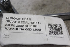 CHROME REAR BRAKE PEDAL 43111-24F00 2002 SUZUKI HAYABUSA GSX1300R