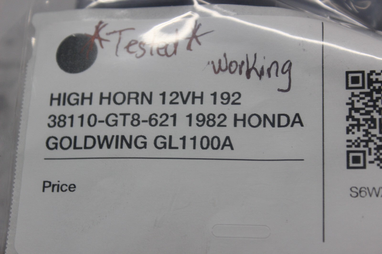 HIGH HORN 12VH 192 38110-GT8-621 1982 HONDA GOLDWING GL1100A