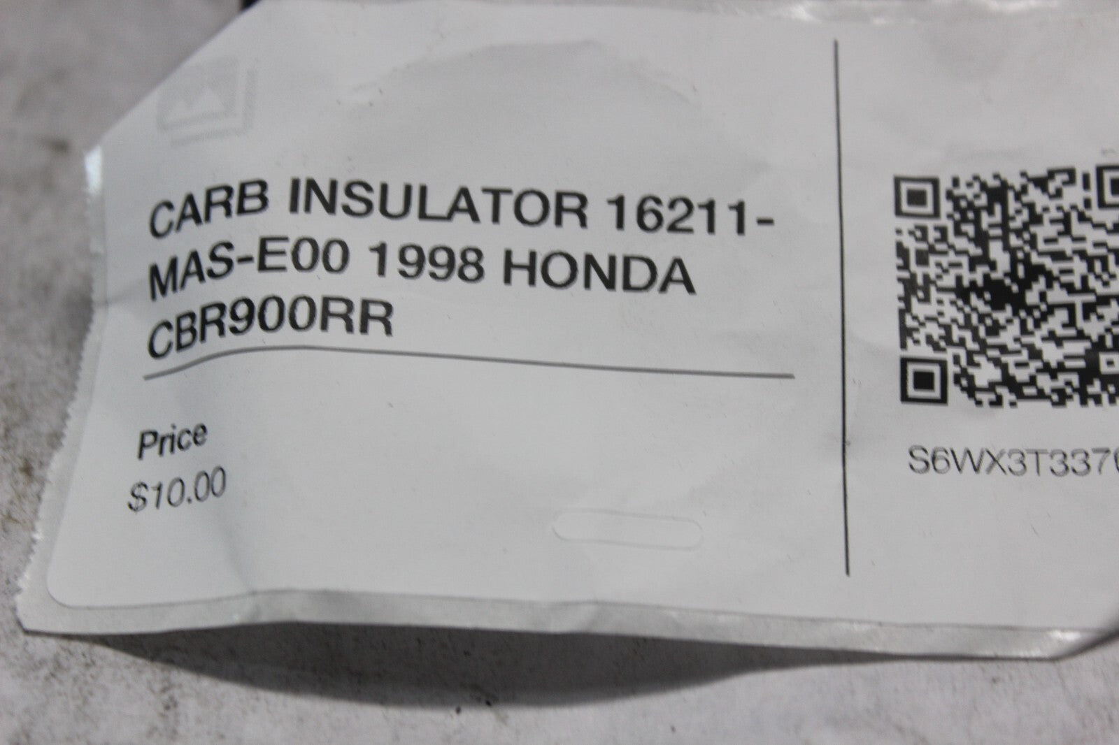 CARB INSULATOR 16211-MAS-E00 1998 HONDA CBR900RR