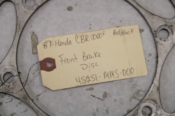 Front Brake Disc 45251-MM5-000 1987 Honda CBR1000F Hurricane