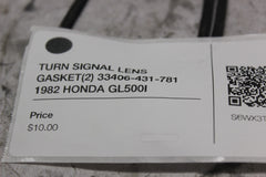 TURN SIGNAL LENS GASKET(2) 33406-431-781 1982 HONDA GL500I SILVERWING