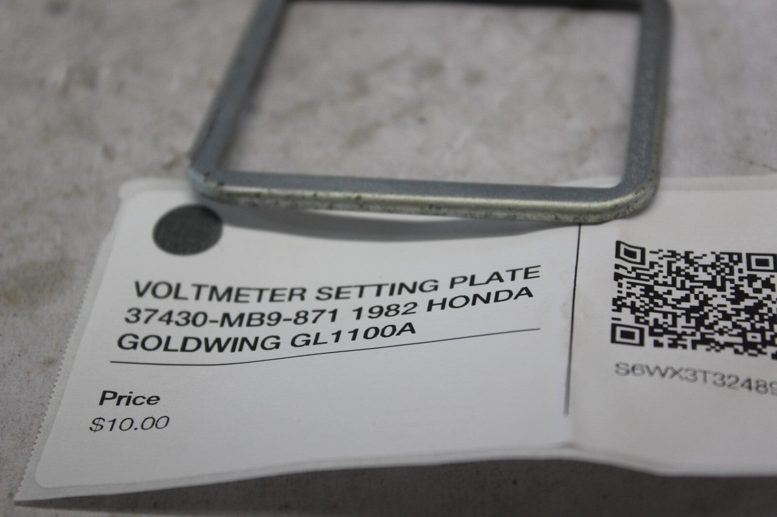 VOLTMETER SETTING PLATE 37430-MB9-871 1982 HONDA GOLDWING GL1100A