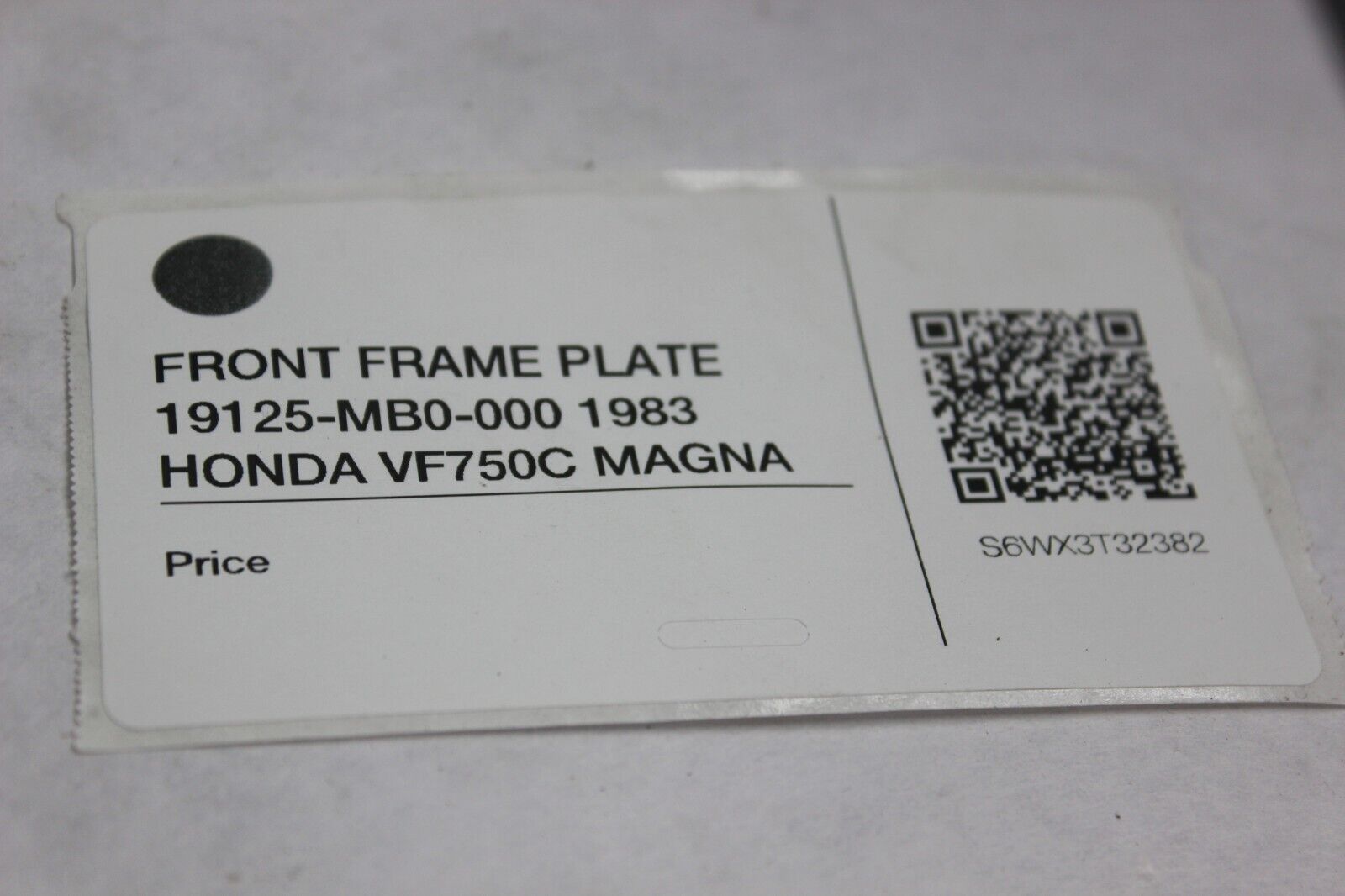 FRONT FRAME PLATE 19125-MB0-000 1983 HONDA VF750C MAGNA