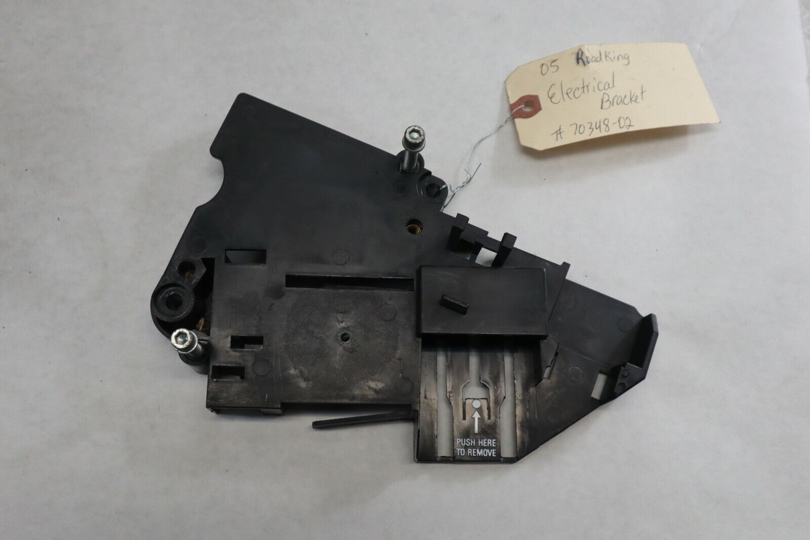 OEM Harley Davidson Electrical Bracket 2005 Road King Blk/Red 70348-02