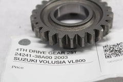 4TH DRIVE GEAR 25T 24241-38A00 2003 SUZUKI VOLUSIA VL800