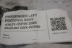 PASSENGER LEFT FOOTPEG ASSY 43621-35F00 2002 SUZUKI GSX-R1000