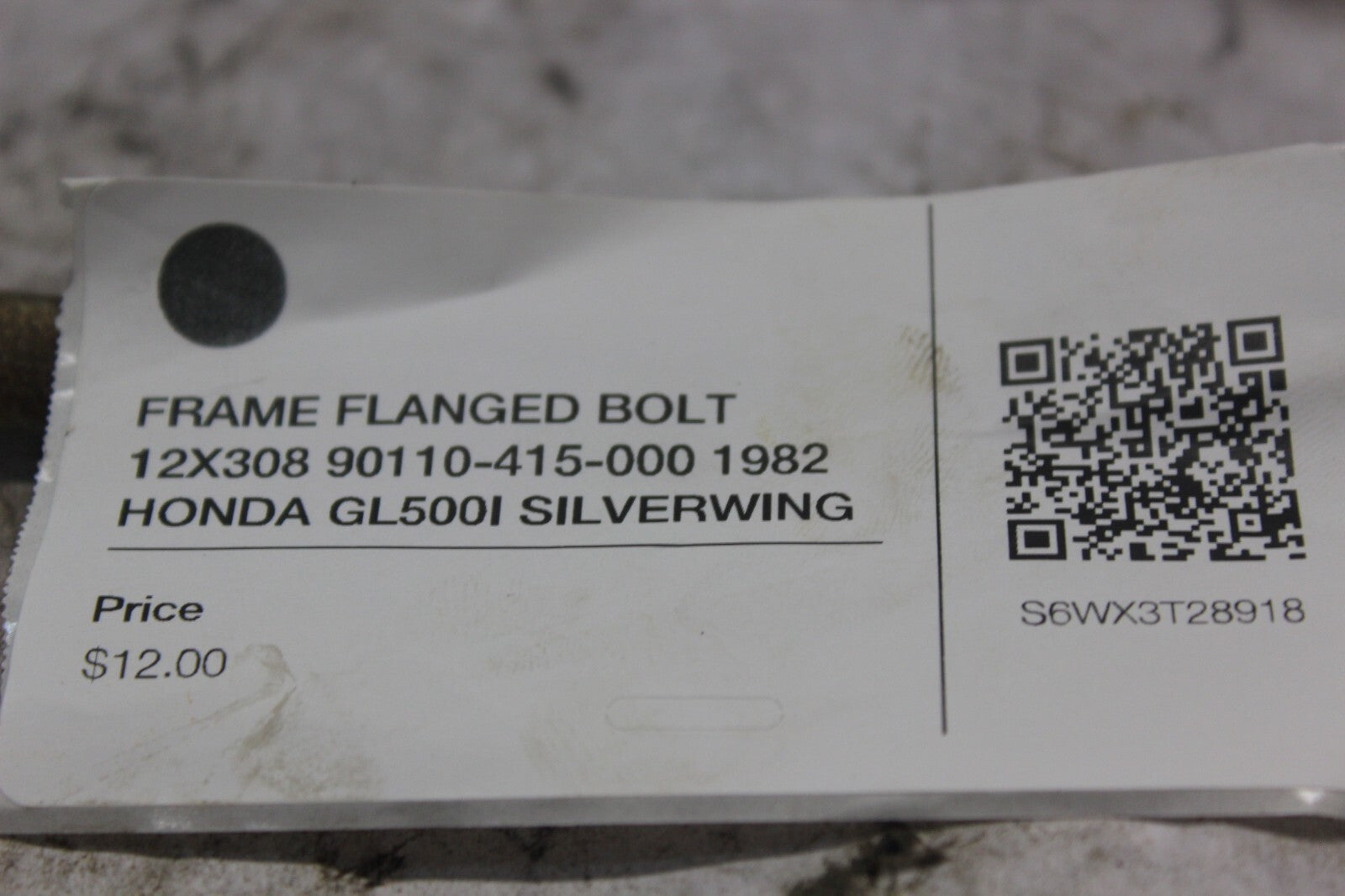 FRAME FLANGED BOLT 12X308 90110-415-000 1982 HONDA GL500I SILVERWING