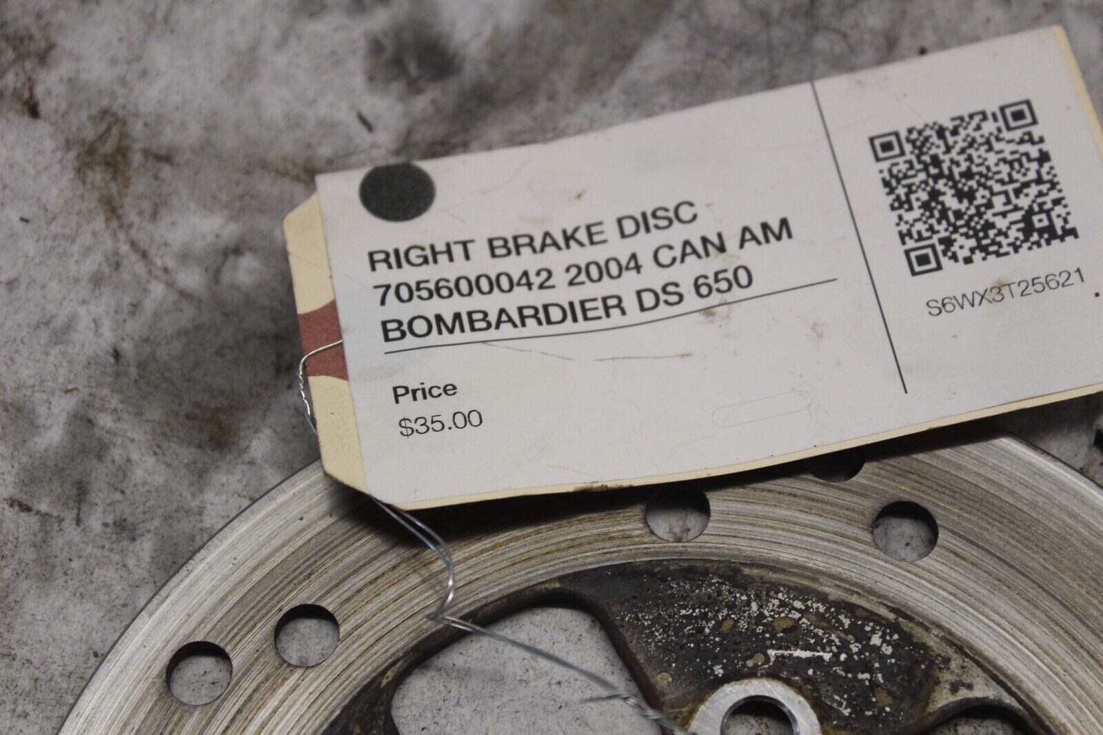 RIGHT BRAKE DISC 705600042 2004 CAN AM BOMBARDIER DS 650