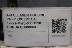 AIR CLEANER HOUSING ONLY EXCEPT CALIF 17221-MW0-000 1998 HONDA CBR900RR