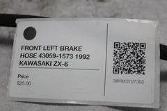 FRONT LEFT BRAKE HOSE 43059-1573 1992 KAWASAKI ZX-6
