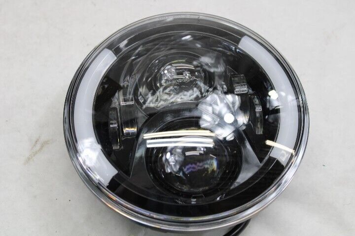 7" Headlamp Headlight LED Turn Signals Black Daymaker Style