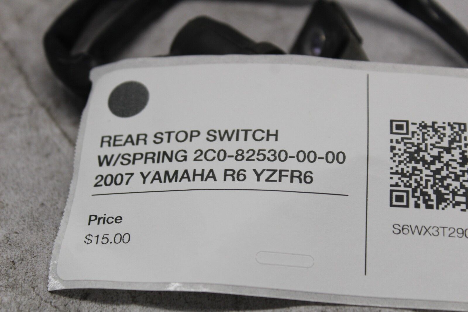 REAR STOP SWITCH W/SPRING 2C0-82530-00-00 2007 YAMAHA R6 YZFR6