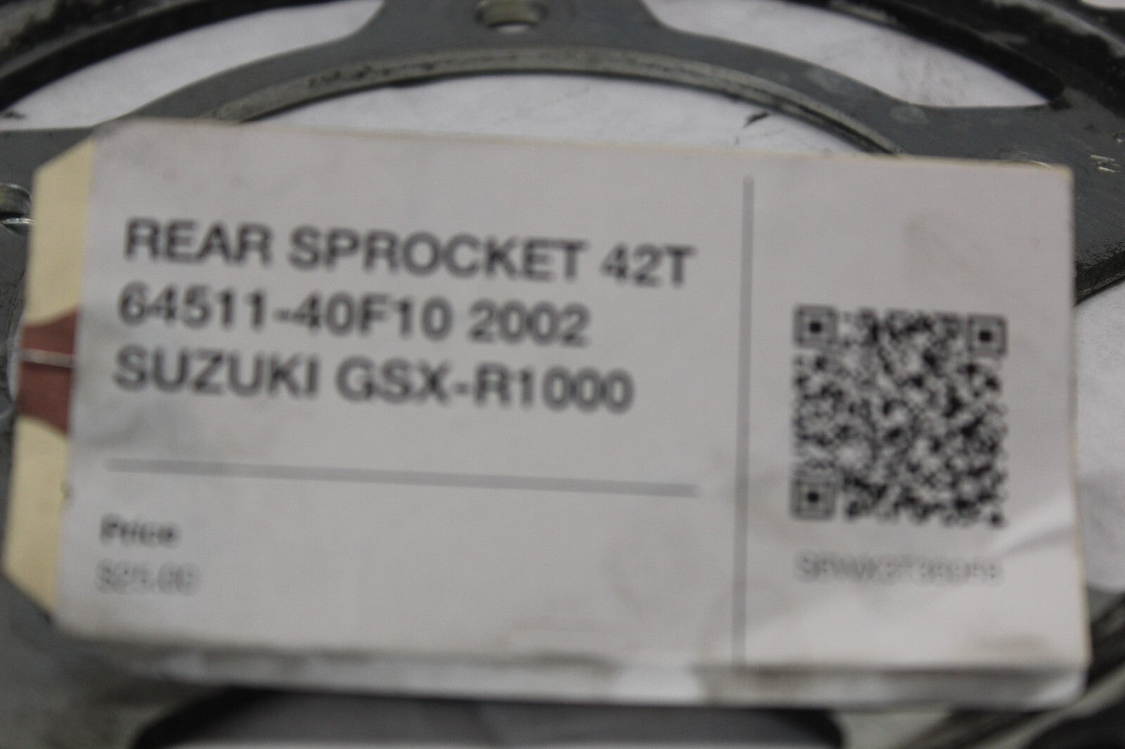 REAR SPROCKET 42T 64511-40F10 2002 SUZUKI GSX-R1000