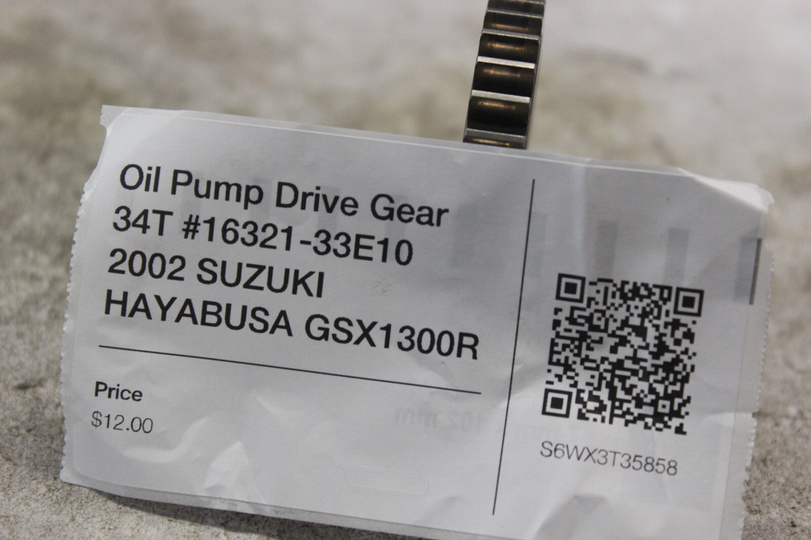 Oil Pump Drive Gear 34T #16321-33E10 2002 SUZUKI HAYABUSA GSX1300R