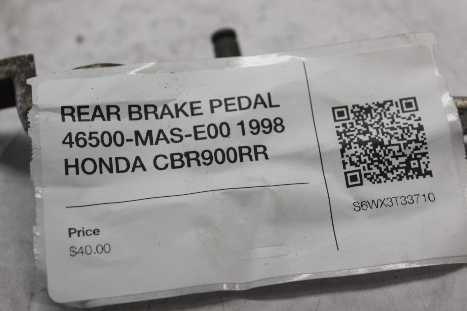 REAR BRAKE PEDAL 46500-MAS-E00 1998 HONDA CBR900RR