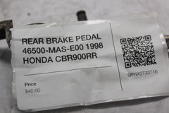 REAR BRAKE PEDAL 46500-MAS-E00 1998 HONDA CBR900RR