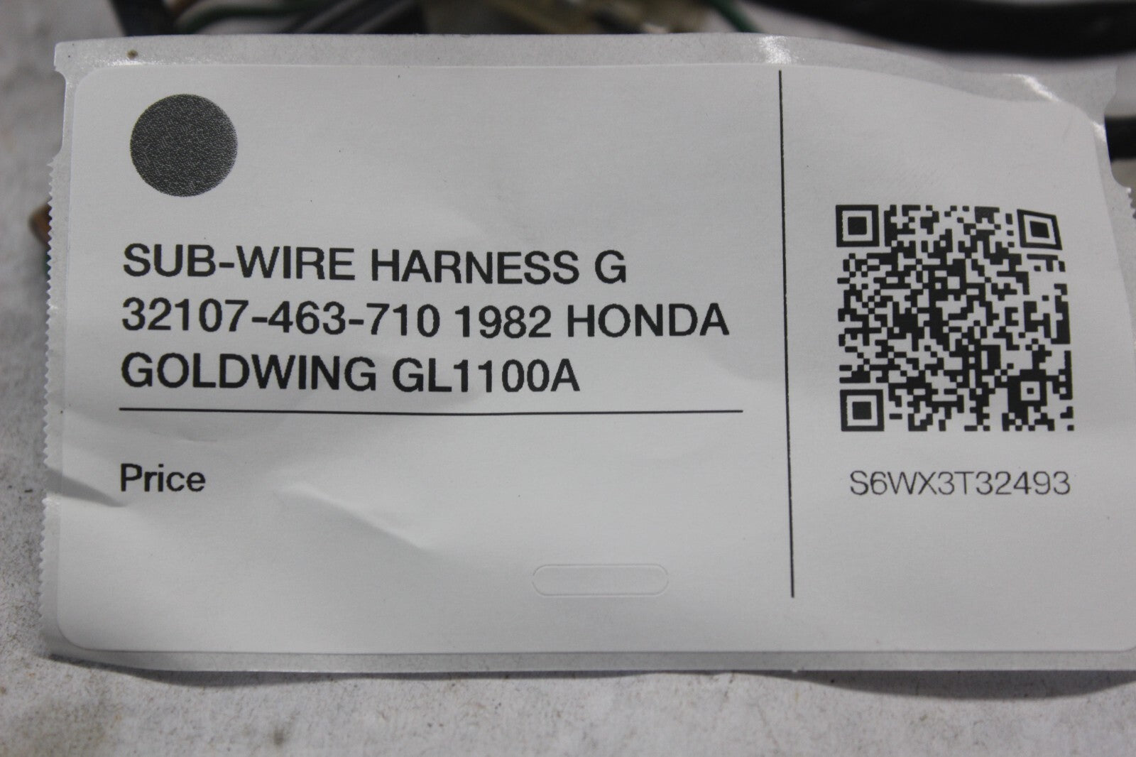 SUB-WIRE HARNESS G 32107-463-710 1982 HONDA GOLDWING GL1100A