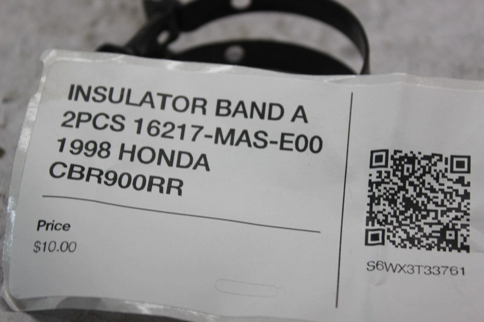 INSULATOR BAND A 2PCS 16217-MAS-E00 1998 HONDA CBR900RR