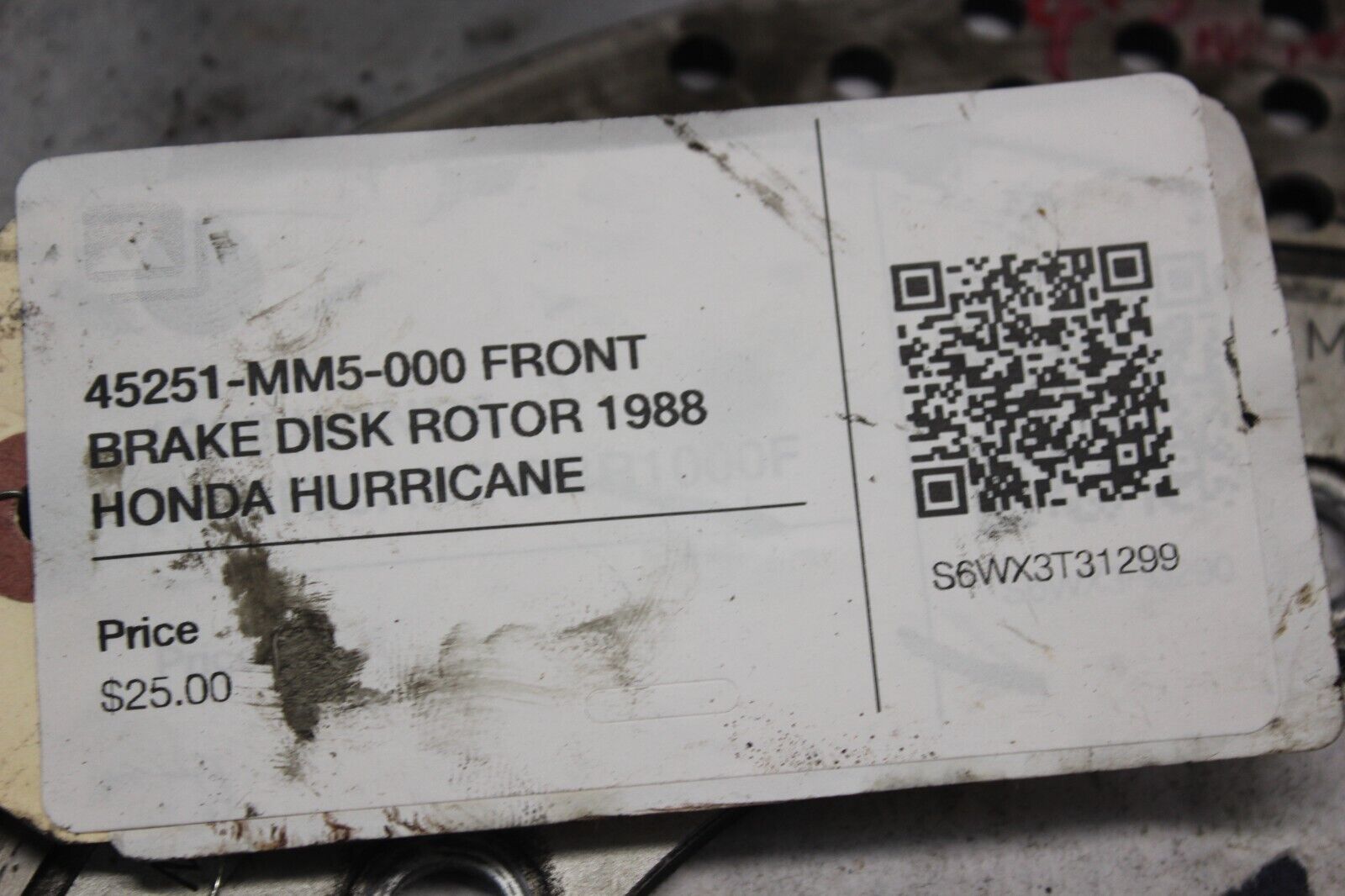 45251-MM5-000 FRONT BRAKE DISK ROTOR 1988 HONDA HURRICANE CBR1000F