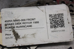 45251-MM5-000 FRONT BRAKE DISK ROTOR 1988 HONDA HURRICANE CBR1000F