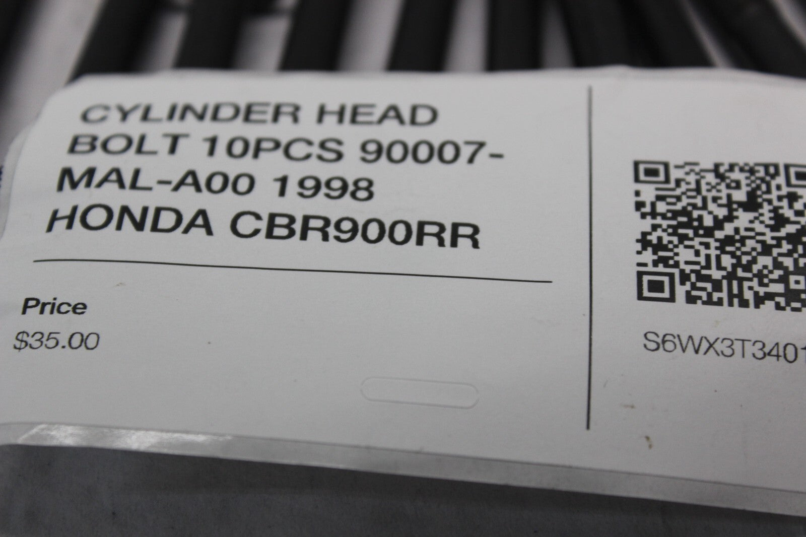 CYLINDER HEAD BOLT 10PCS 90007-MAL-A00 1998 HONDA CBR900RR