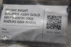 FRONT RIGHT CALIPER ASSY GOLD 59100-40F00 2002 SUZUKI GSX-R1000