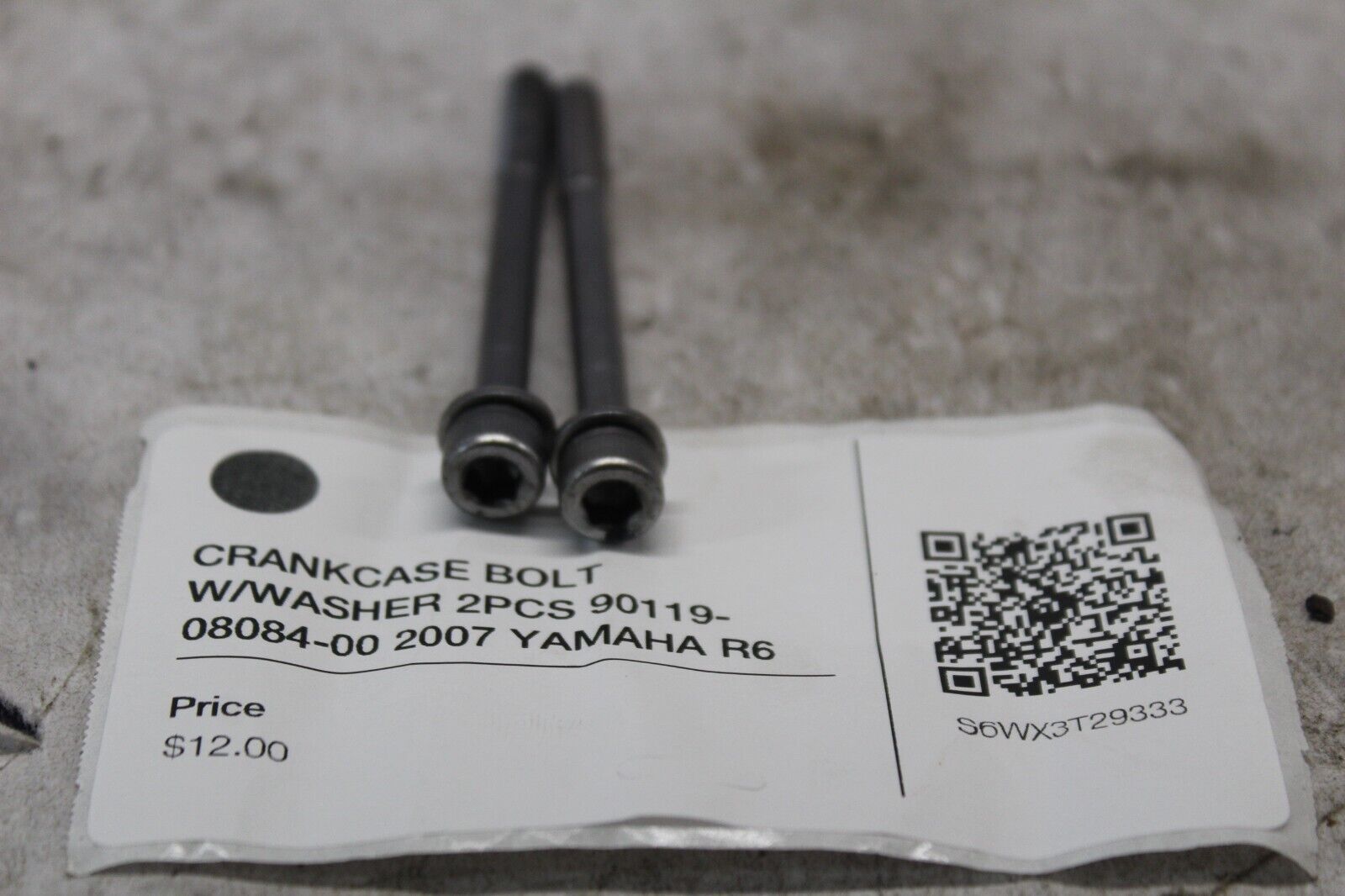 CRANKCASE BOLT W/WASHER 2PCS 90119-08084-00 2007 YAMAHA R6 YZFR6