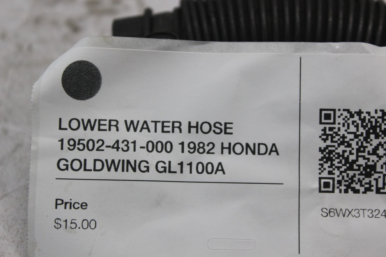 LOWER WATER HOSE 19502-431-000 1982 HONDA GOLDWING GL1100A