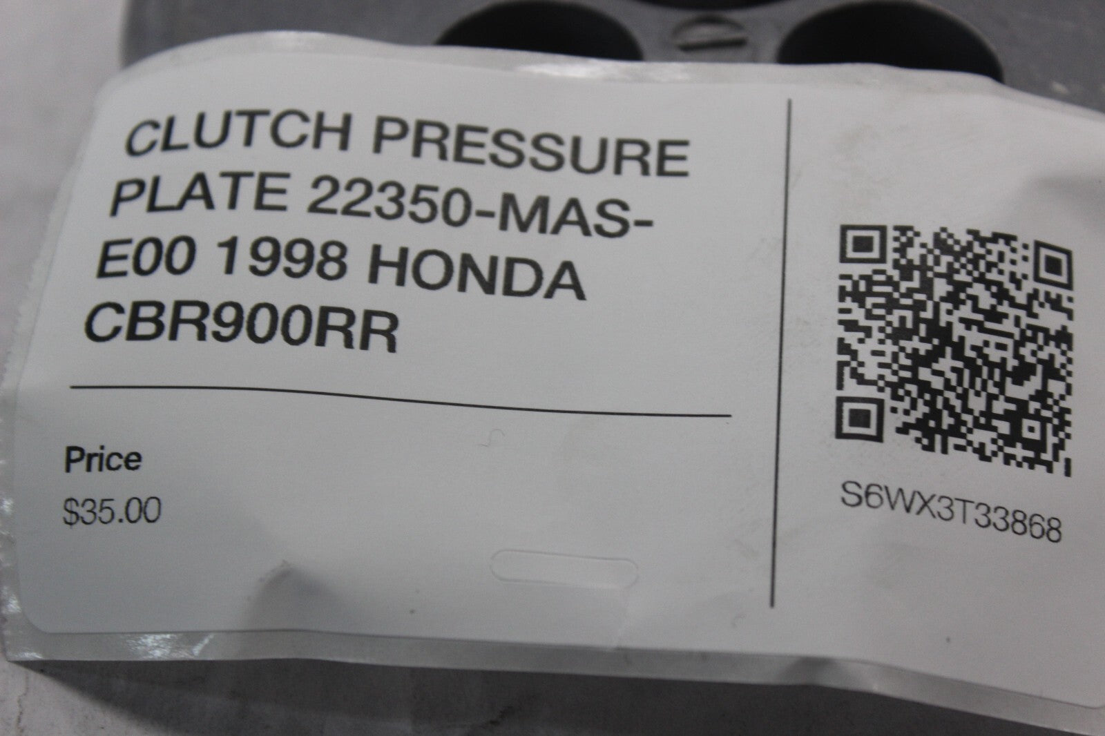 CLUTCH PRESSURE PLATE 22350-MAS-E00 1998 HONDA CBR900RR