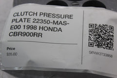 CLUTCH PRESSURE PLATE 22350-MAS-E00 1998 HONDA CBR900RR