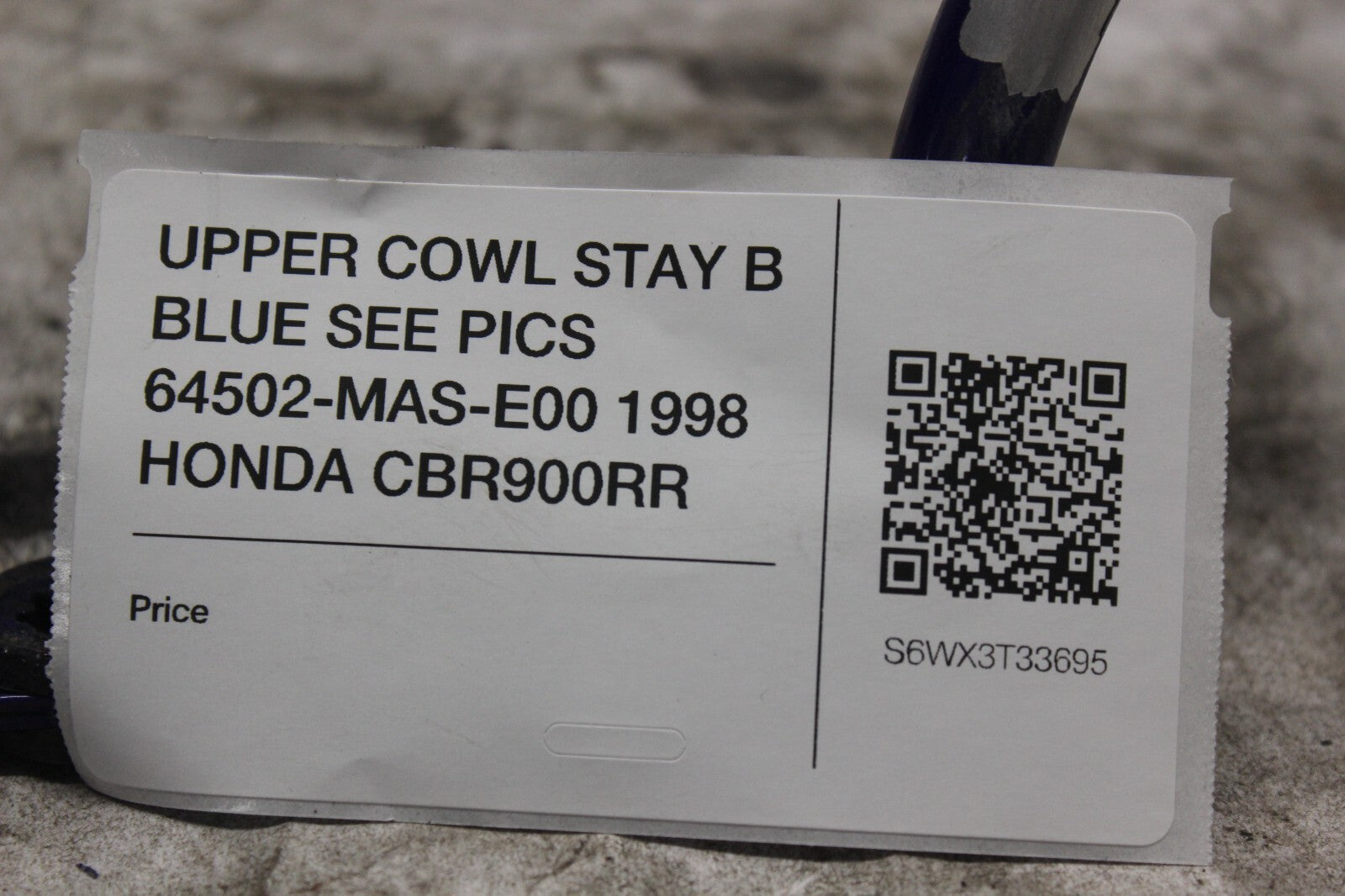 UPPER COWL STAY B BLUE SEE PICS 64502-MAS-E00 1998 HONDA CBR900RR