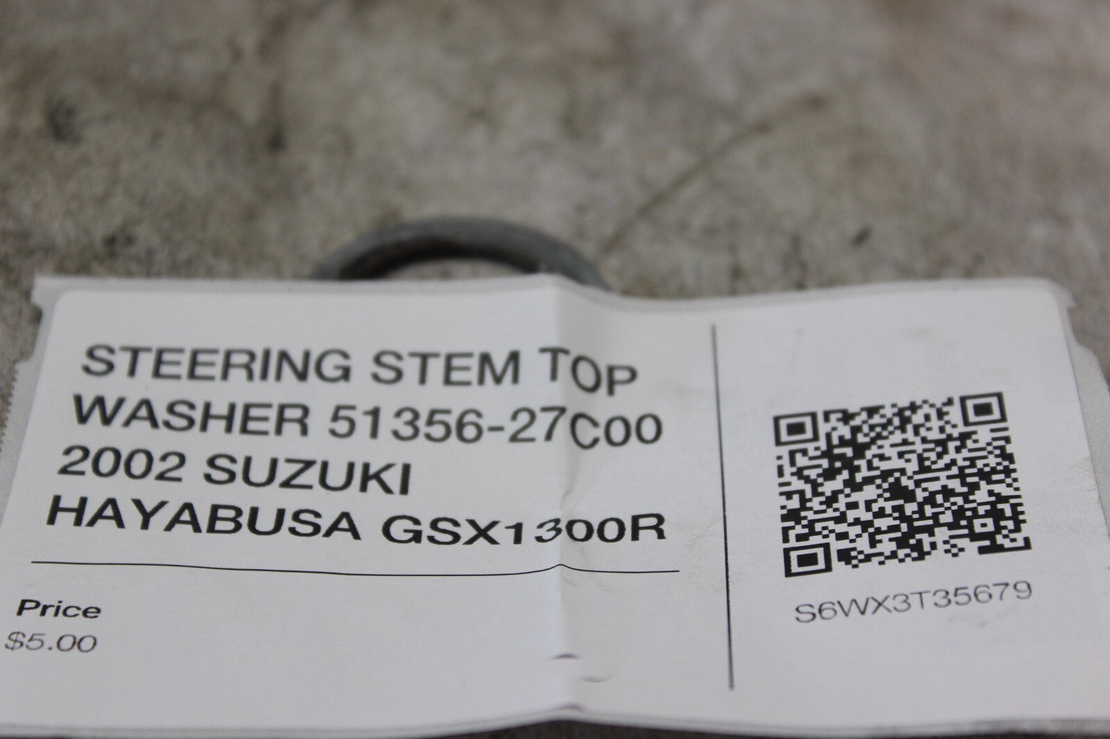 STEERING STEM TOP WASHER 51356-27C00 2002 SUZUKI HAYABUSA GSX1300R
