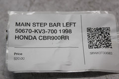 MAIN STEP BAR LEFT 50670-KV3-700 1998 HONDA CBR900RR