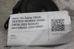 Horn 12v 3amp 105db TESTED/ WORKS 38500-24F00 2002 SUZUKI HAYABUSA GSX1300R