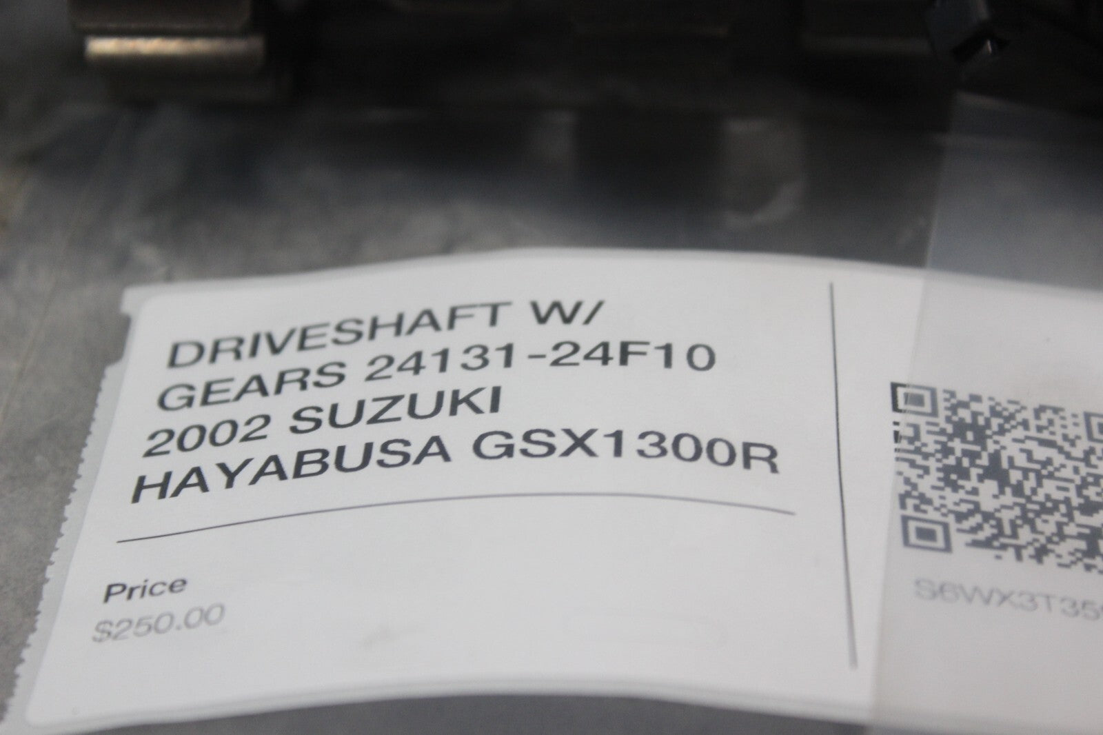 DRIVESHAFT W/ GEARS 24131-24F10 2002 SUZUKI HAYABUSA GSX1300R
