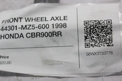 FRONT WHEEL AXLE 44301-MZ5-600 1998 HONDA CBR900RR